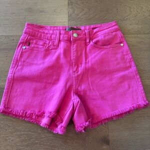 Judy blue pink denim cut off shorts medium